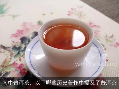 南中普洱茶，以下哪些历史著作中提及了普洱茶