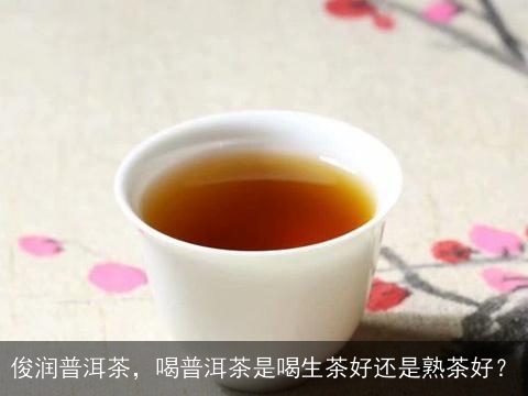 俊润普洱茶，喝普洱茶是喝生茶好还是熟茶好？